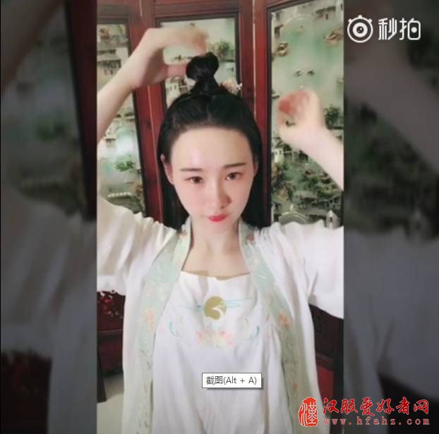 【汉服发型】三连弹!适汉服合中短发妹子的简朴汉服发型教程