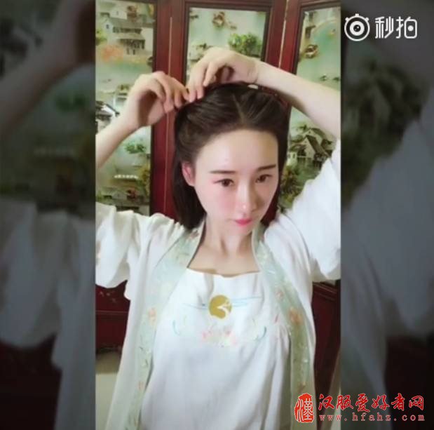  【汉服发型】三连弹！适合中短发妹子的简单汉服发型教程