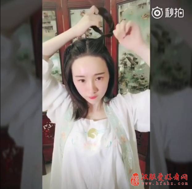  【汉服发型】三连弹！适合中短发妹子的简单汉服发型教程